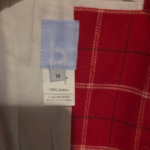 Bella Bliss Red Plaid Blazer - Picture 5 of 5